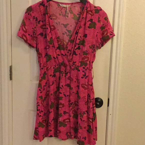 NWOT Zara pink printed mini dress(FREE w/ bundle) - Picture 2 of 3